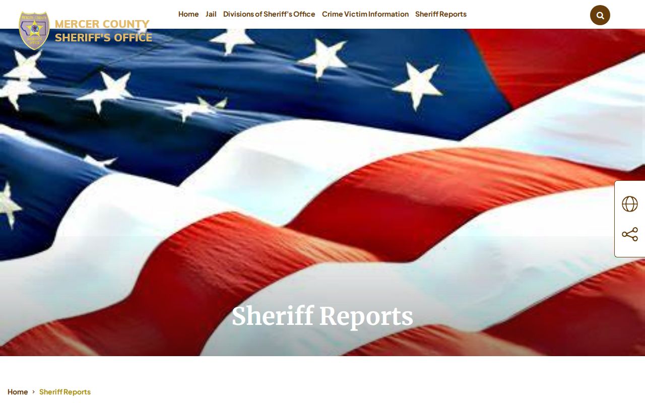 Mercer County Sheriff reports and documents page
